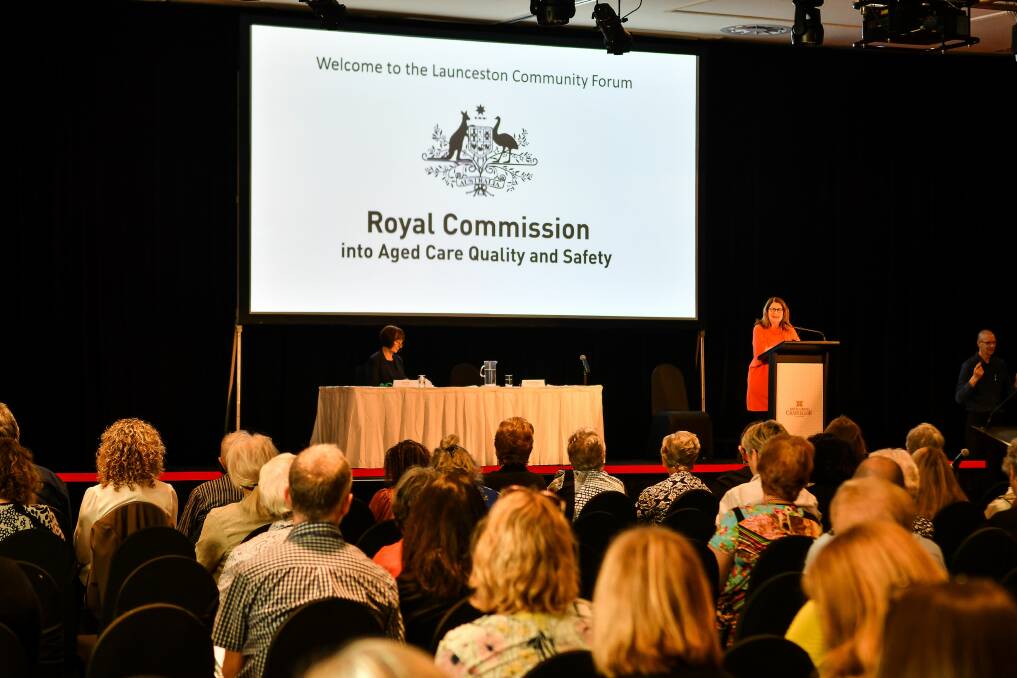 The royal commission held a community forum in Launceston in 2019.