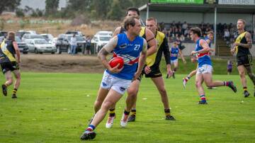 South Launceston's Luke McCarty in action against Rocherlea in round one. Picture by Paul Scambler 