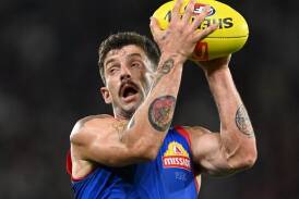 Concerns are held for Tom Liberatore after he collapsed in the Bulldogs' loss to Hawthorn. (James Ross/AAP PHOTOS)