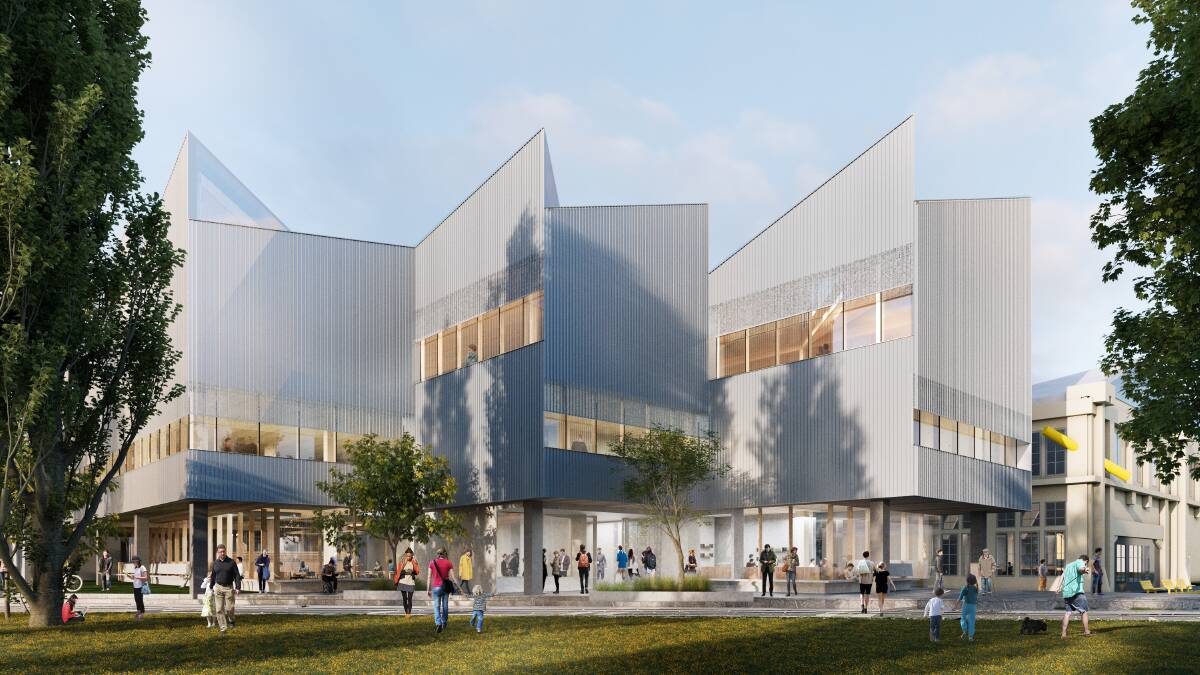NEW LOOK: The library and student services building unveiled as part of UTAS' Inveresk campus. Picture: supplied