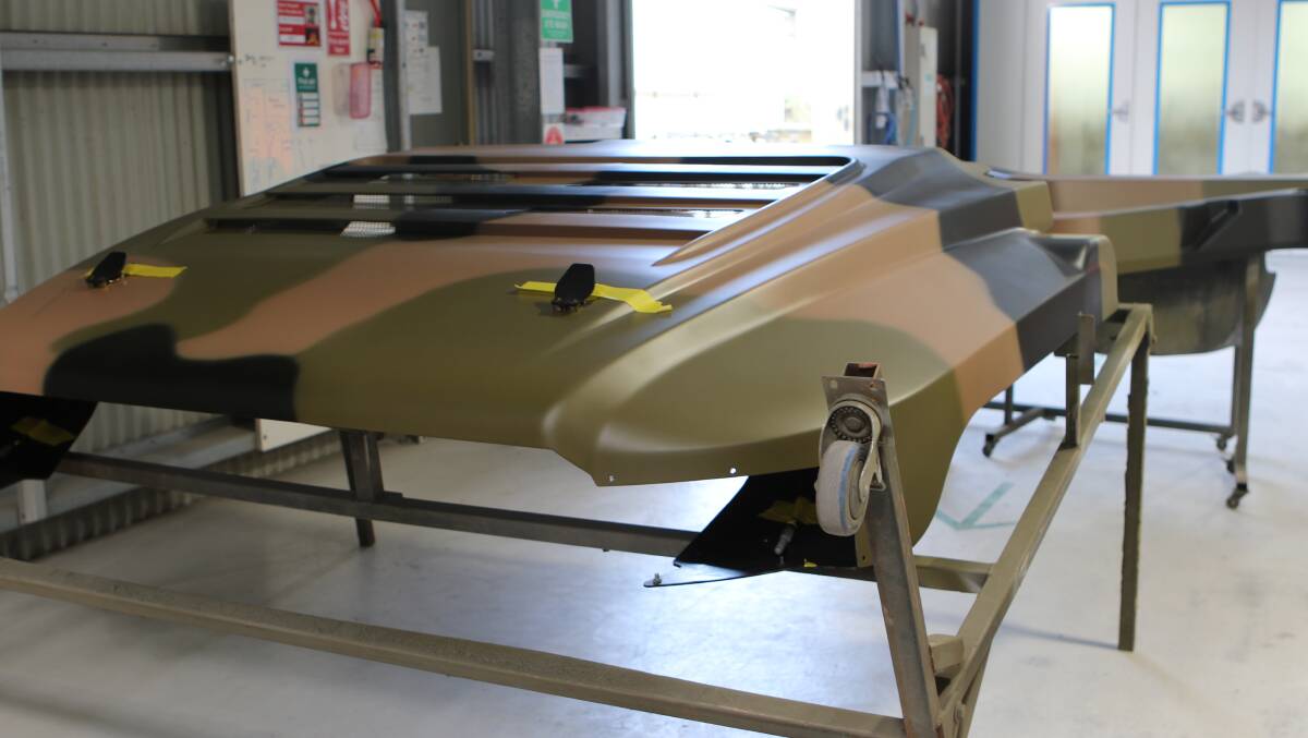 IN PROGRESS: New vehicle parts being built by Penguin Composites. Picture: Meg Whitfield