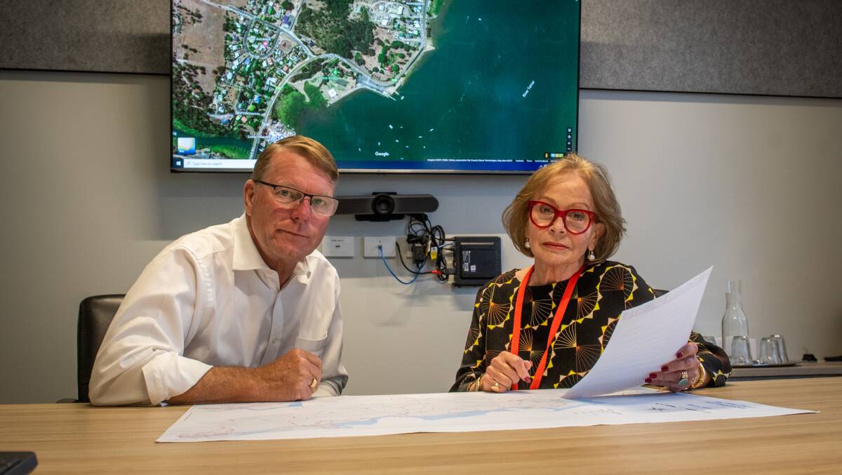 Rolph Vos, who recently resigned as West Tamar council general manager, and West Tamar mayor Christina Holmdahl. File picture