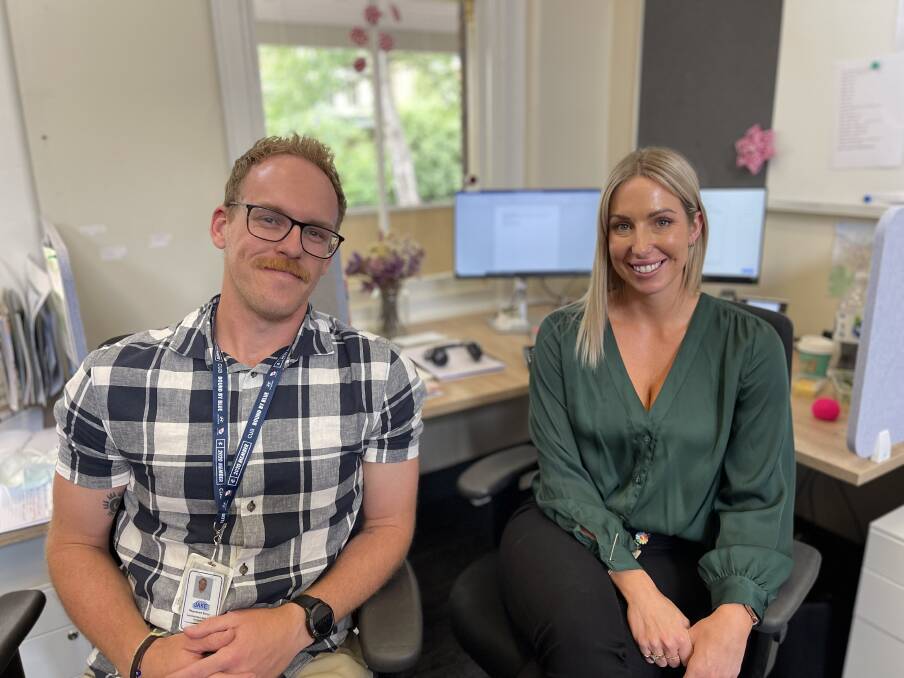 Tasmanian Health Service Palliative Care Nurses Jacob Bonney and Megan Casey who are part of the Northern Palliative Care Service team. Picture supplied