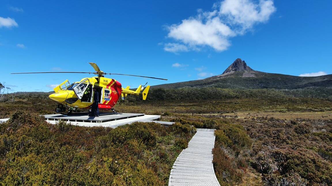 The Westpac Rescue Helicopter was called to two seperate resuces on Saturday night. Pictures: Tasmanian Police 