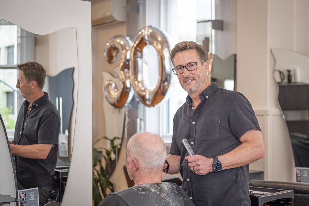FRESH CUT: Rob Matthews from Convict Cutters celebrated 30 years of cutting hair on October 7. Picture: Craig George