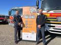 Tasmania Fire Service acting regional chief for the northern region Steven Richardson, and community development officer James Jennings launched the 2024 Bushfire-Ready Challenge at Agfest. Picture supplied