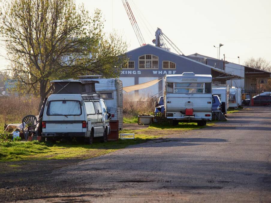 Homes Tasmania says the government is aware of the camp, with service providers conducting outreach. Picture by Rod Thompson
