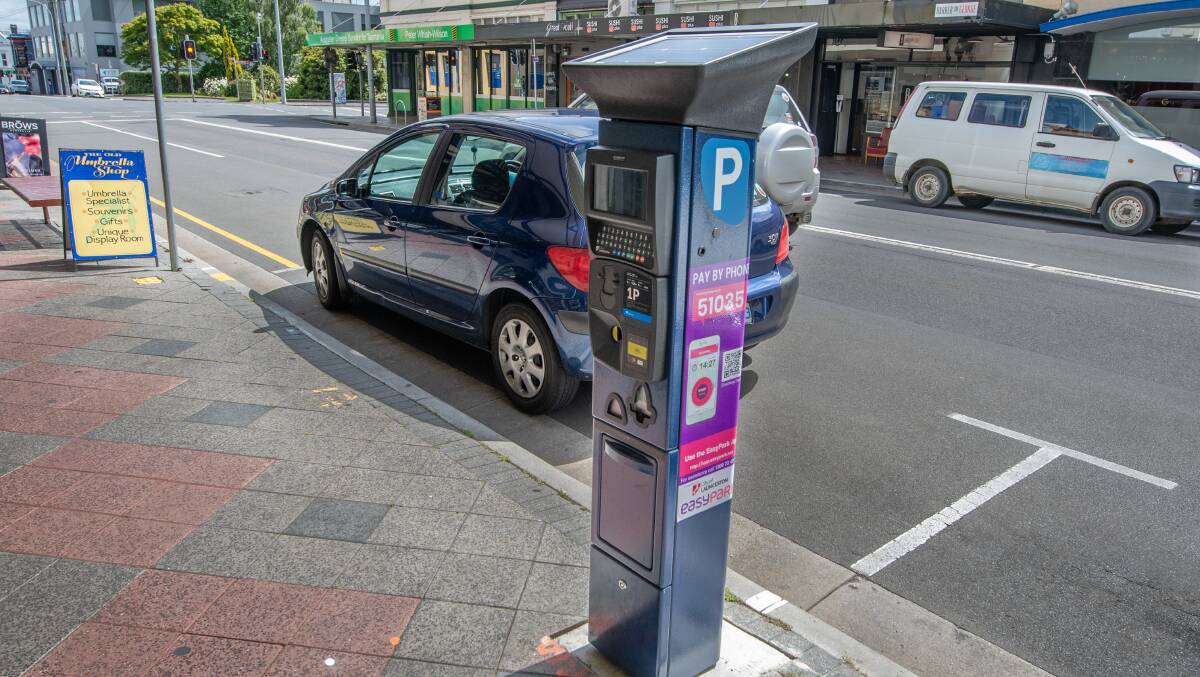 Parking meter in George Streets Launceston.
Picture: Paul Scambler