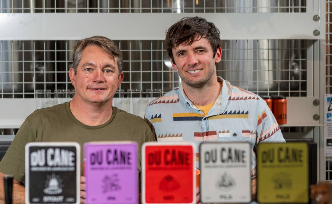 Du Cane Brewery co-owners Sam Reid and Will Horan. Piocture by Phillip Biggs