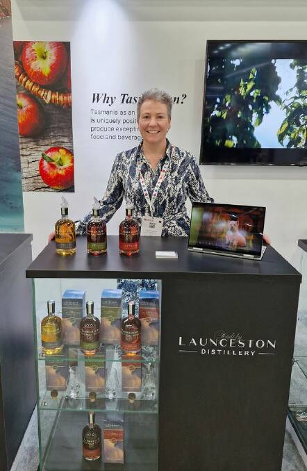 Launceston Distillery sales and business manager Sarah Bartholemew representing Tasmania in Singapore. Picture supplied 