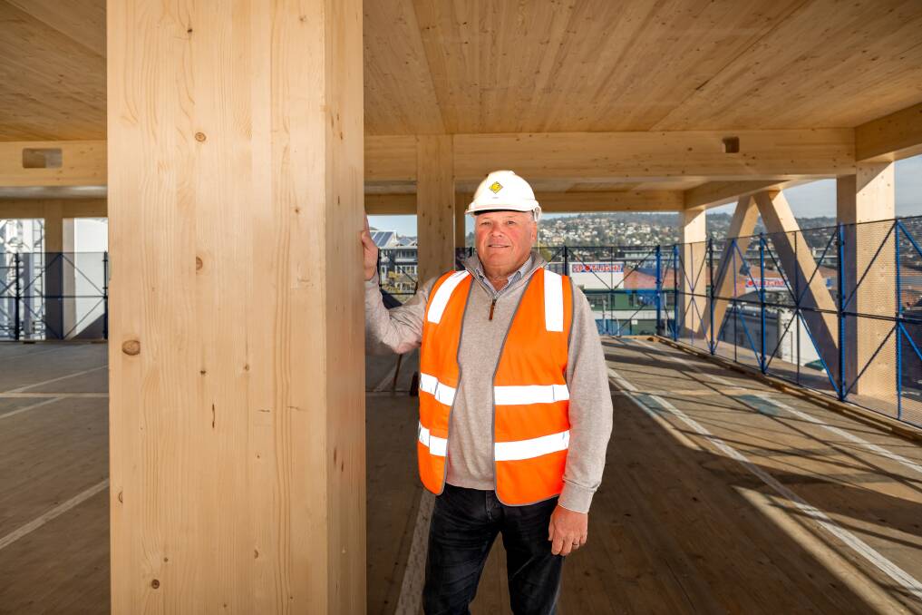 St Luke's Health project director Martin Rees on level three of the new building. Picture by Phillip Biggs