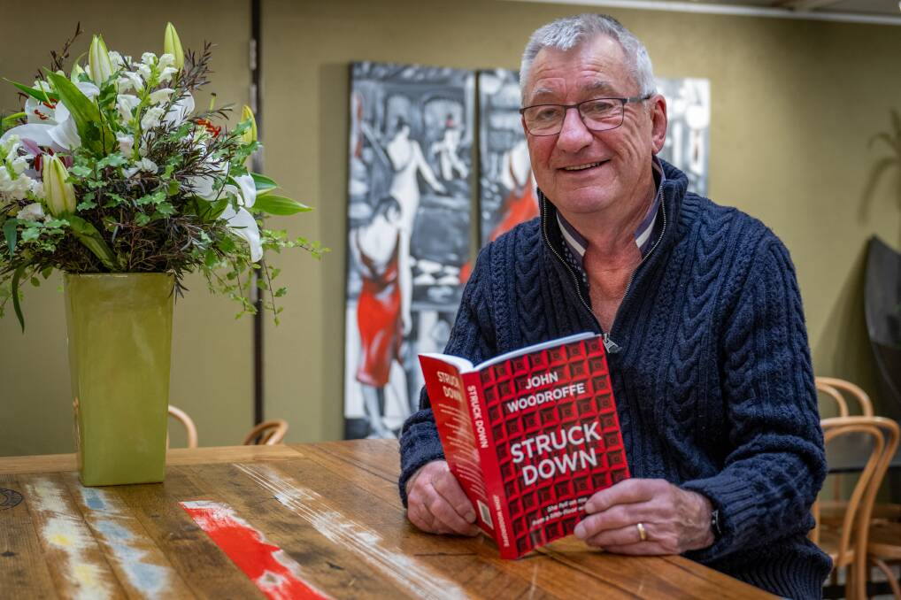 John Woodroffe with his new book Struck Down. Picture by Paul Scambler