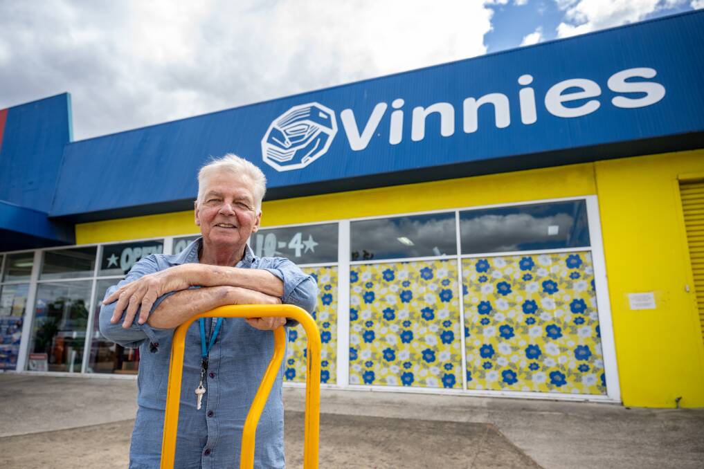 Stephen Smith returned to work, volunteering for Vinnies after a successful kidney transplant. Picture by Paul Scambler