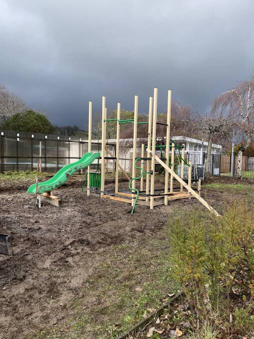 Part of the playground undergoing construction. Picture supplied