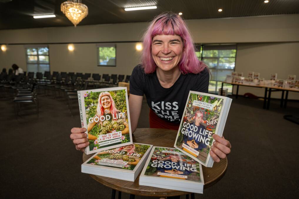 Tassie author and Gardening Australia's Hannah Moloney at the Launceston launch of Good Life Growing at the Launceston Tramsheds. Picture Paul Scambler
