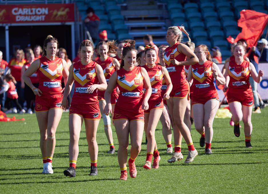 Meander Valley's women's team, which made the grand final last year, have been praised for the culture they've brought to the club. Picture by Rod Thompson
