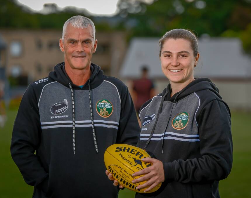 NTFA women's representative coaches Ash Smith (senior) and Hayley Whyte (under-20). Picture by Craig George