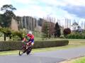 Will Clarke on his way to victory in the state time trial championships at Gunns Plains on Saturday. Pictures Facebook