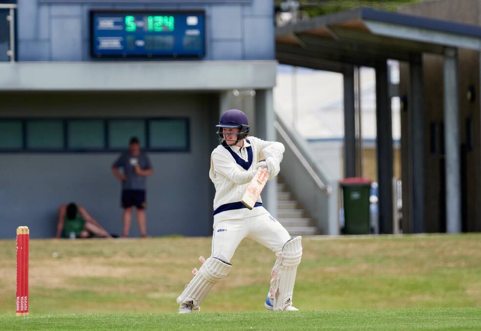 Cooper Anthes batting for Riverside against Mowbray earlier this month. Picture by Rod Thompson 
