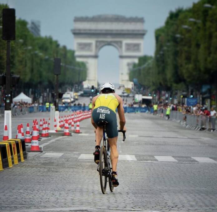 Jake Birtwhistle competing at the Paris Olympic test event last year. Picture Instagram