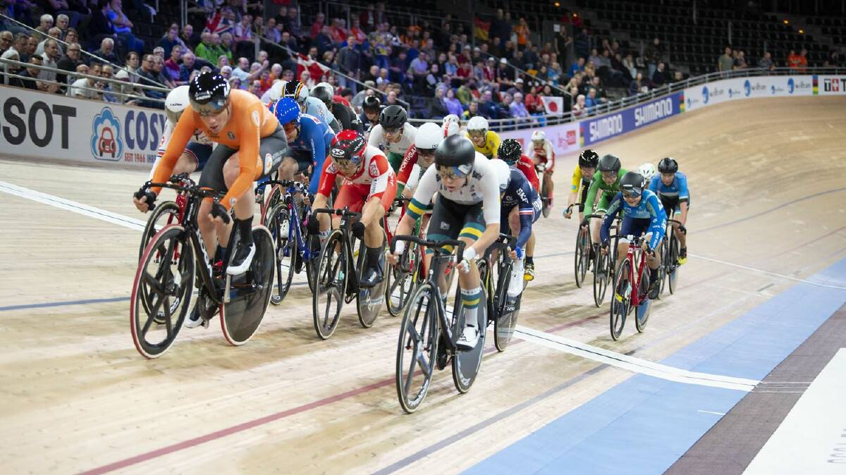 Baker at the 2020 Track World Championships in Berlin. Picture by Casey B. Gibson