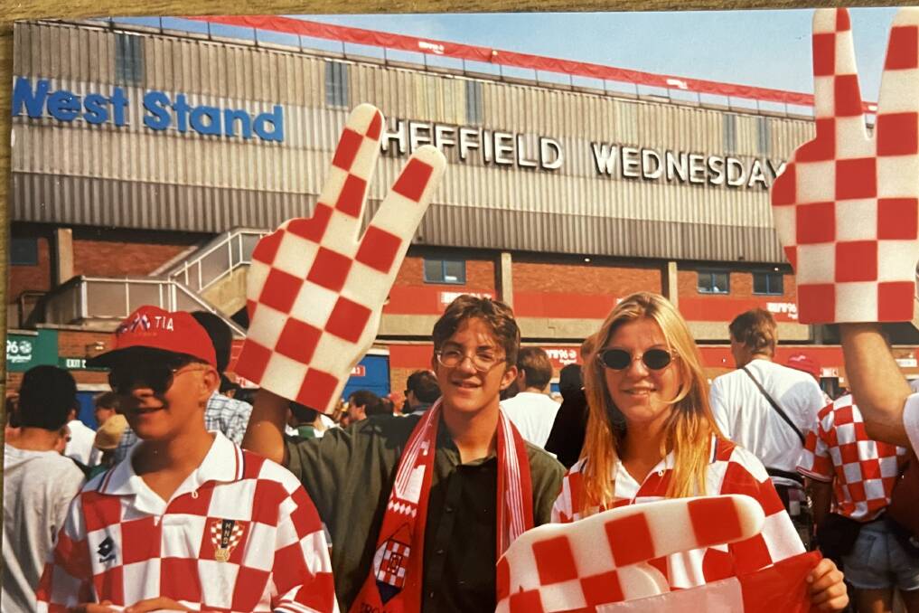 Croatian fans took over Sheffield ahead of their match against Denmark at Euro 96. Picture by Rob Shaw