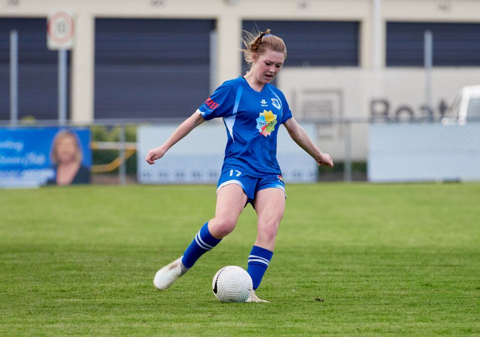 Olivia Smith in action for Launceston United. Picture by Rod Thompson 