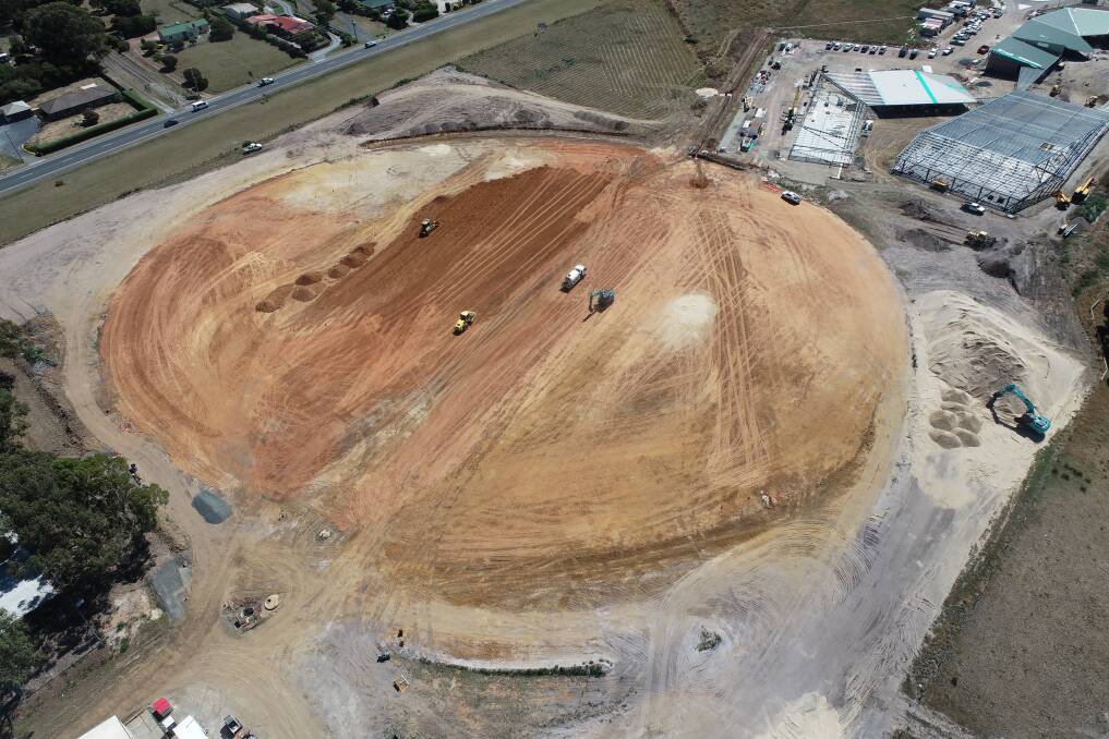 The Legana school oval project (pictured in February 2024) is expected to come in under budget. Picture supplied by the West Tamar Council