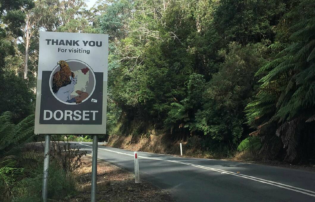 A sign which reads, "Thank you for visiting Dorset". Picture by Tarlia Jordan