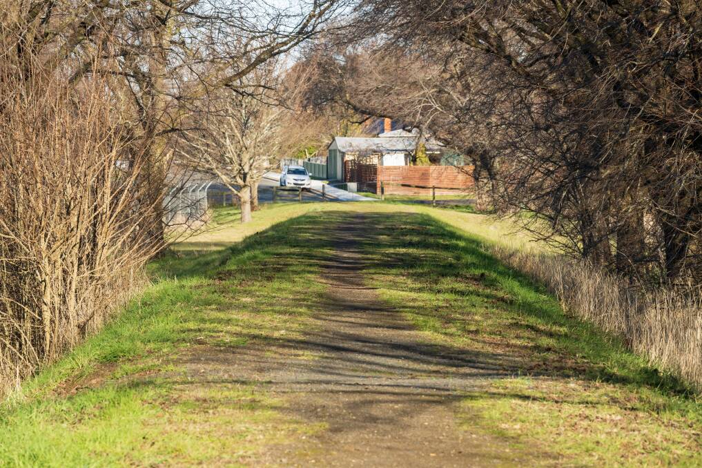 The old levee pathway in Longford. Picture by Phillip Biggs