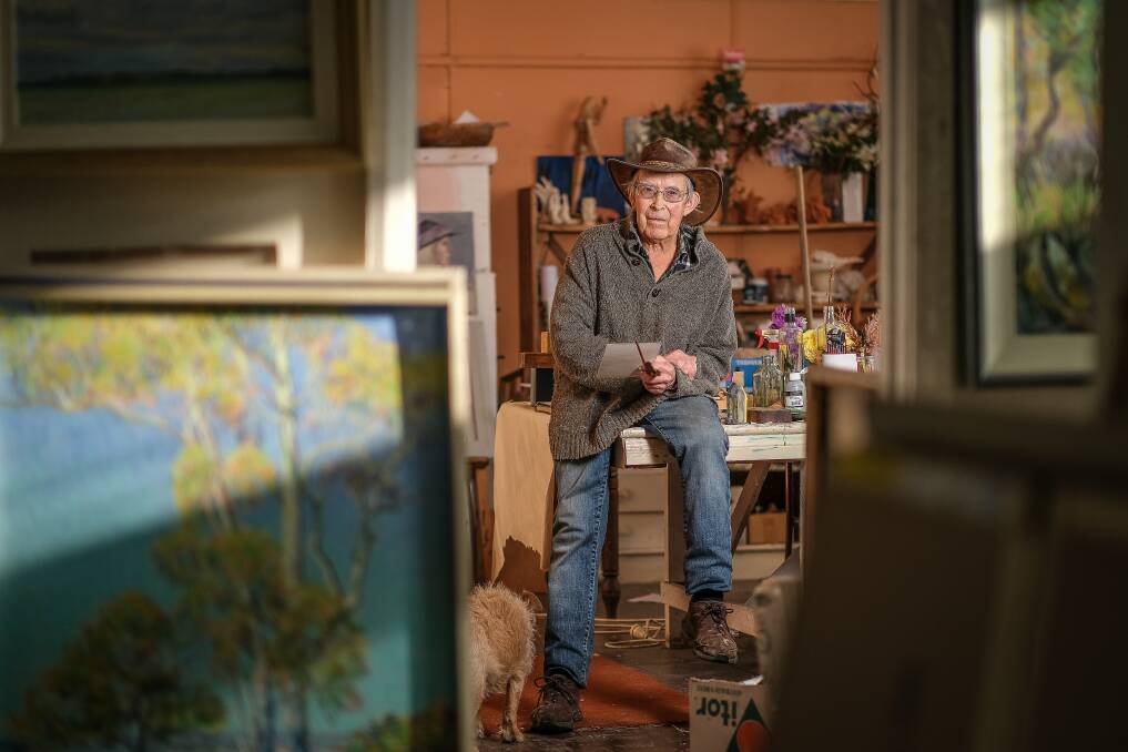 Painter Jonathan Bowden at his Riverside studio and home. Picture by Craig George