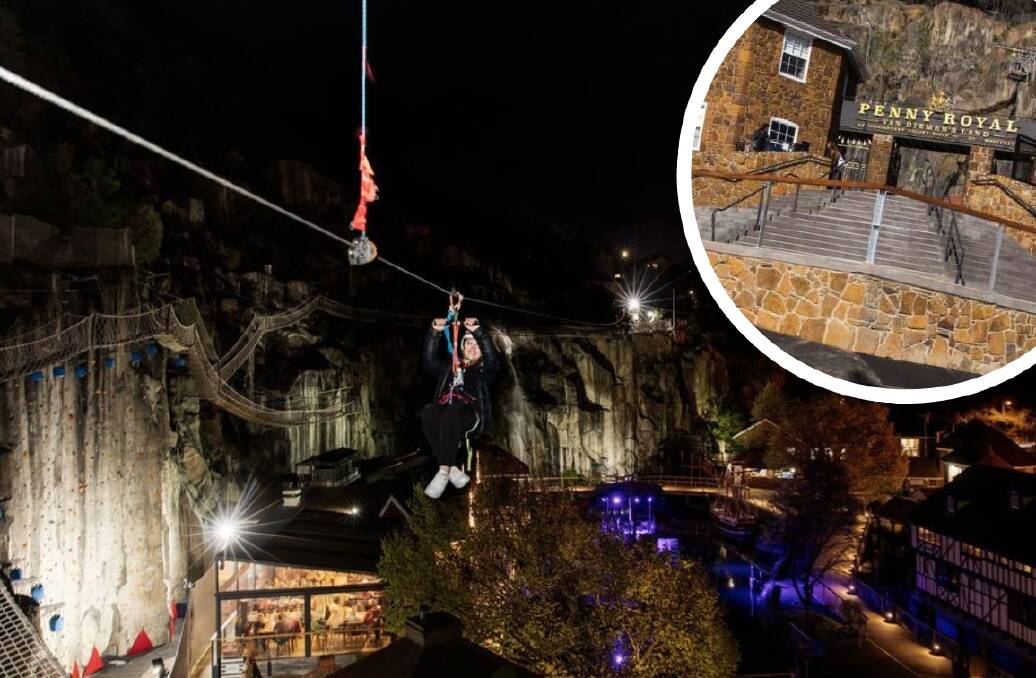 Penny Royal is adding 'Cliff Nights' - a nightime zipline and cliff climb experience - to its winter roster. Pictures supplied