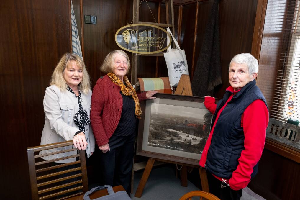Descendents of Daniel Jonhstone - the man who helped build Waverley Woolen Mills - Barb Rees, Fay Ralph and Shirley Johnstone. Picture by Phillip Biggs