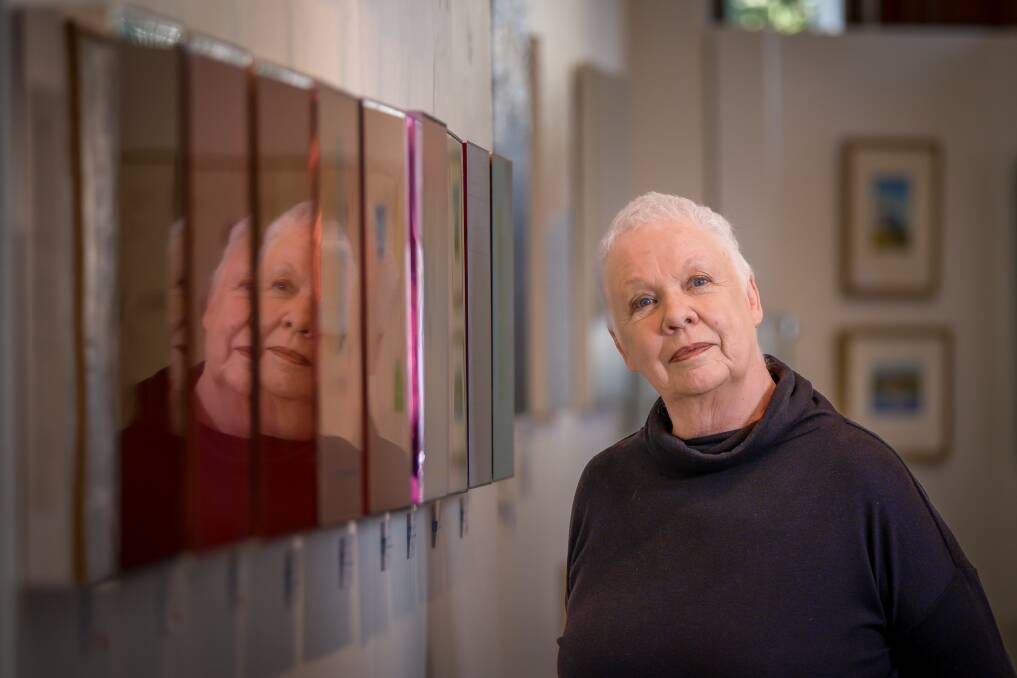 Dr Susan Quinn with her new solo exhibition "Reflect" at Gallery Pejean. Picture by Craig George