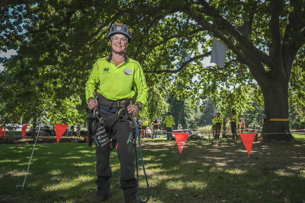 Alana Murray, the current Victorian and National Tree Climbing Women's Champion. Picture by Craig George 