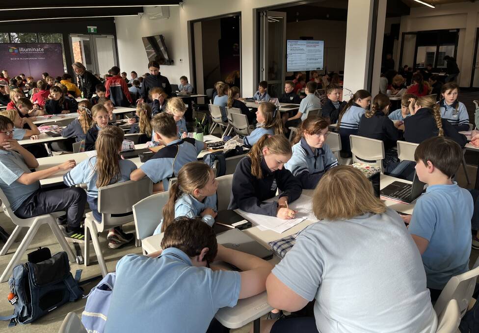 Students brainstorming ideas with the help and guidance of illuminate Education Australia. Picture supplied