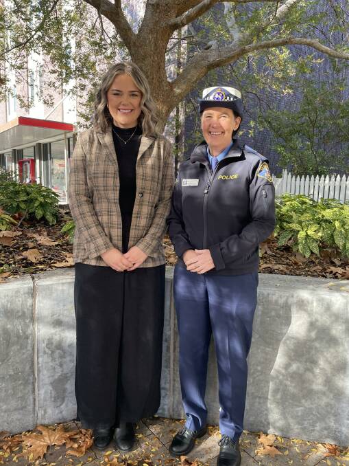 Northern district successful applicant Anna Suitor for the The Tasmania Police Charity Trust TasTAFE Scholarship and Commissioner Donna Adams and chair for The Tasmania Police Charity Trust. 