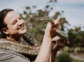 Snake handler Matthew Lowndes at the Serpentarium Wildlife Park in St Helens. Picture supplied