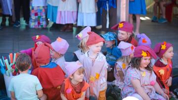 Students of Tamar Valley Steiner School performing a play at the harvest festival. Picture supplied