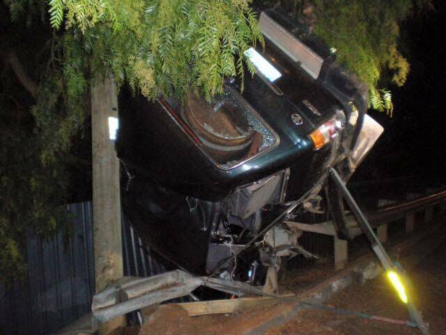 The aftermath of the 2010 crash Alex Viney was involved in. Picture: supplied