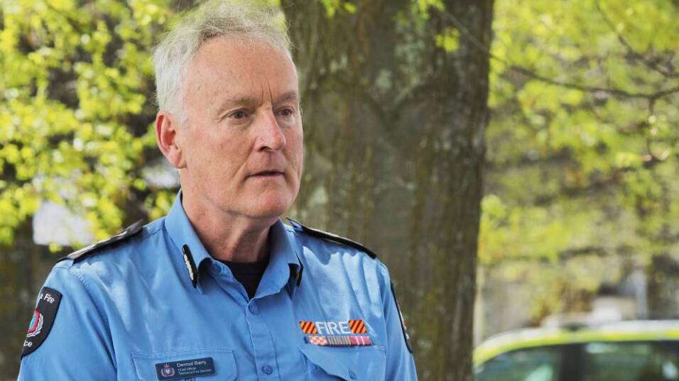 Tasmania Fire Service chief officer Dermot Barry came to the state from South Australia two years ago.