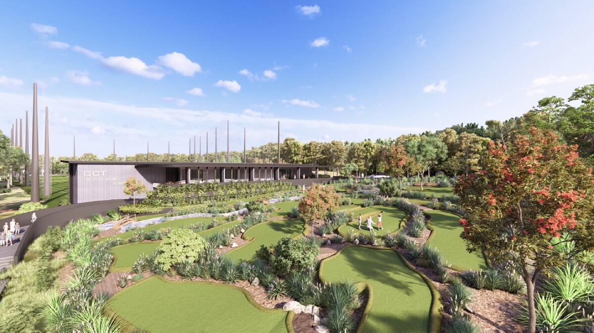 An artist's impression of the proposed new driving range and mini golf course at the Launceston Country Club.