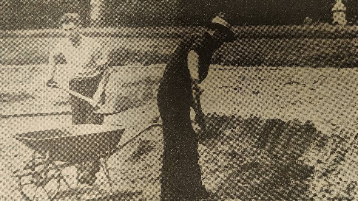 Re-grading Royal Park beach: removing sand from the foreshore back to low water level
from where the tide had carried it. Picture: The Examiner, March 28, 1939.