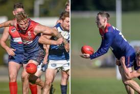 Lilydale teammates Reuben Rothwell and Corey Lockett. Pictures by Craig George