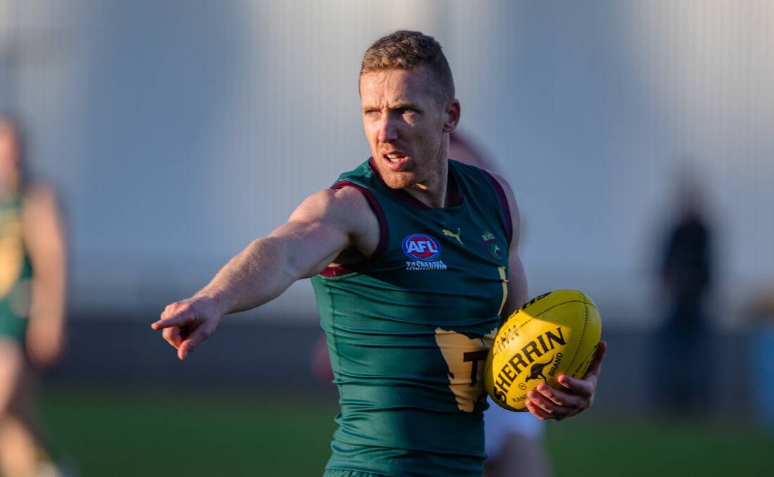 Tasmanian captain Brad Cox-Goodyer in action during last year's match. Picture by Solstice Digital