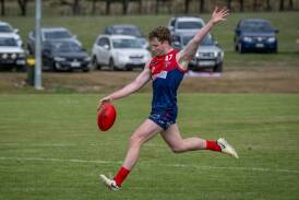 Lilydale's Matthew Saunders kicked 10 in their side's big win. Picture by Paul Scambler