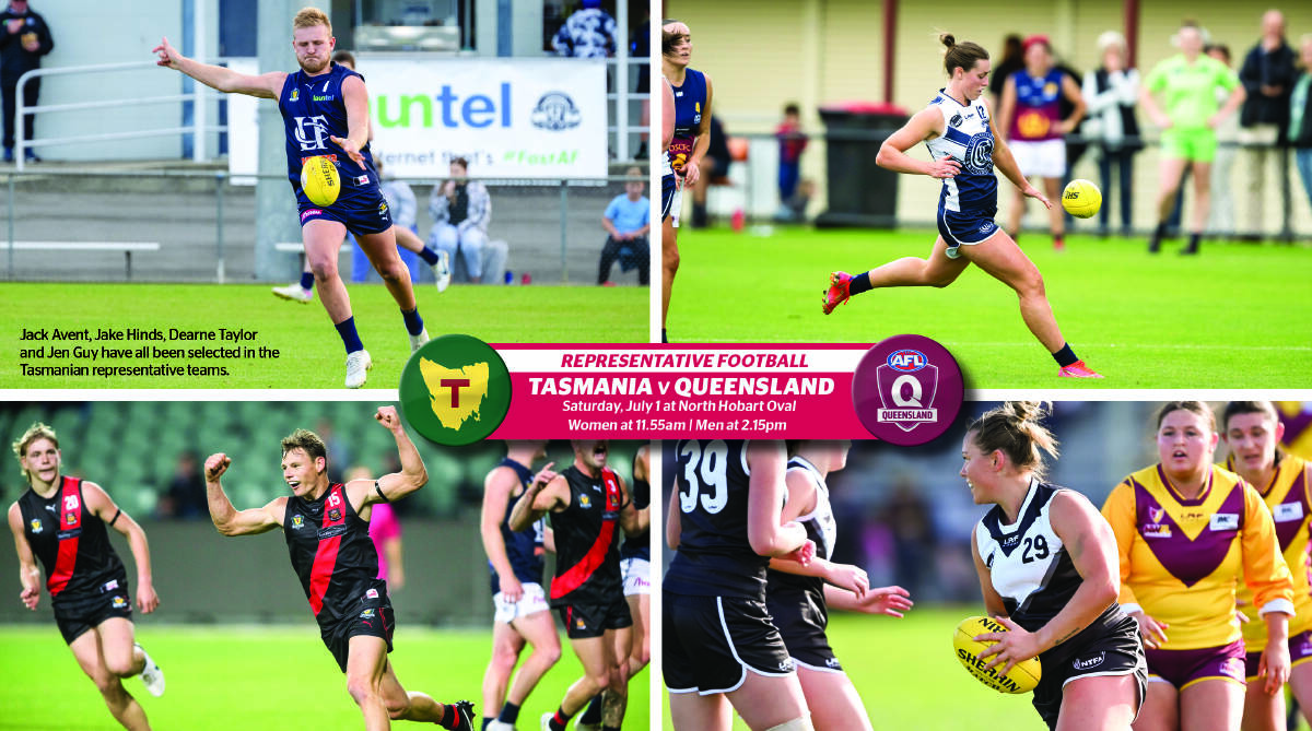 Jack Avent, Jake Hinds, Dearne Taylor and Jen Guy have all been selected in the Tasmanian representative teams.