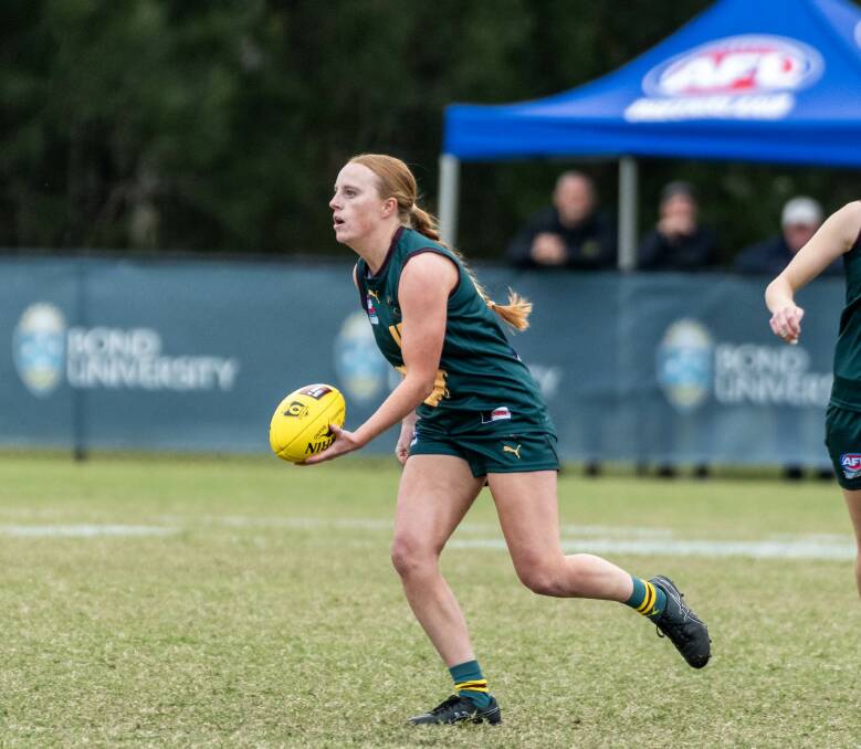 Jenna Griffiths was impressive for Tasmania in the heavy loss. 