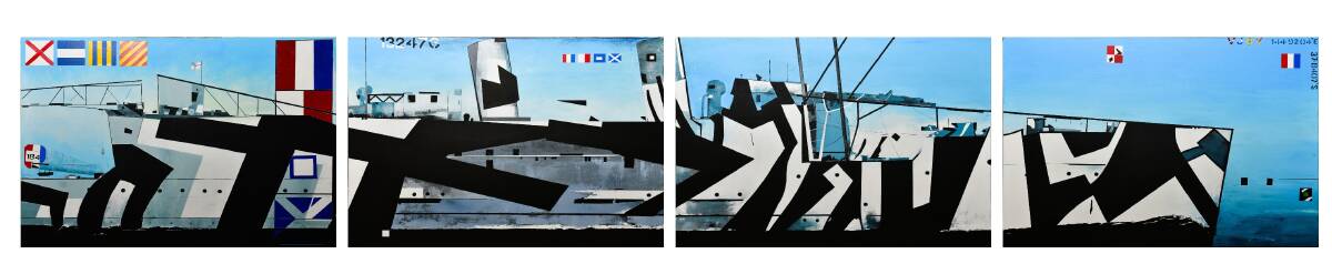 Mcculloch's four canvases of the HMS Nairana. 
