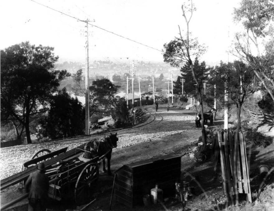 8. Extending the line to Trevallyn in 1912. Picture: QVMAG 1986-P-0215